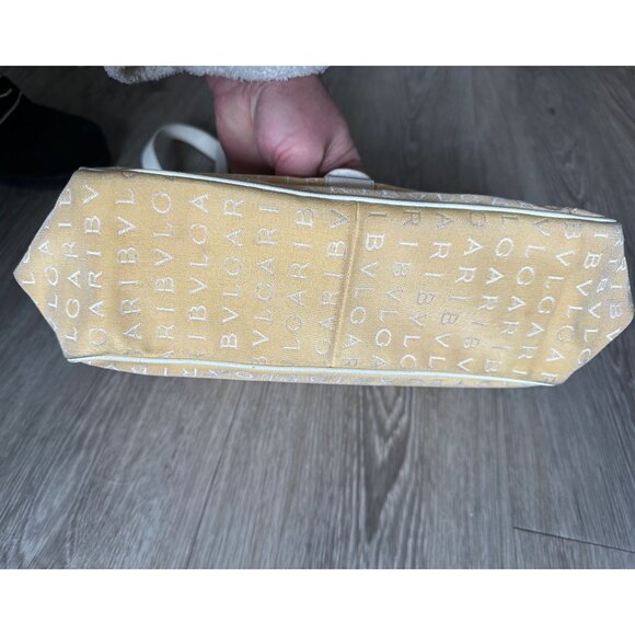 Bvlgari Logo Mania Pale Yellow Shoulder Bag / Tote - Picture 3 of 16